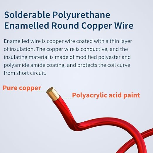 BNTECHGO 22 AWG Magnet Wire - Enameled Copper Wire - Enameled Magnet Winding Wire - 1.0 lb - 0.0256" Diameter 1 Spool Coil Red Temperature Rating 155℃ Widely Used for Transformers Inductors