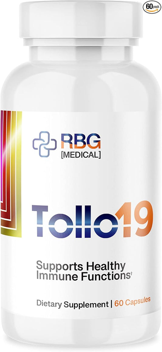 Tollo19 Immune Support Supplement - 3CLpro Inhibitors Protease Enzyme Supplement - 300mg Natural Blend of Gromwell Root Extracts & Sunflower Lecithin - Immune Defense 60 caps