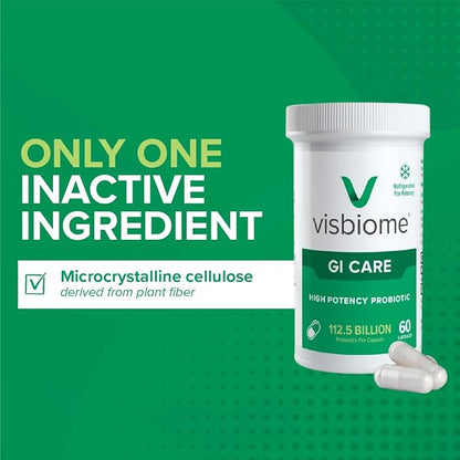Visbiome® GI Care - High Potency Probiotic - 112.5 Billion CFU Live Probiotics, Original De Simone Formulation, Made in USA, 240 Capsules.