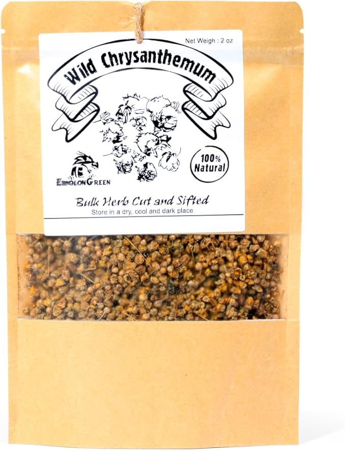 Wild Chrysanthemum (Dendranthema indicum/Ye Ju Hua/野菊花/야생 국화) – 60g (2oz) Dried Whole Flowers – Traditional Botanical Tea Ingredient