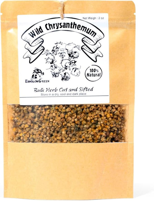 Wild Chrysanthemum (Dendranthema indicum/Ye Ju Hua/野菊花/야생 국화) – 60g (2oz) Dried Whole Flowers – Traditional Botanical Tea Ingredient