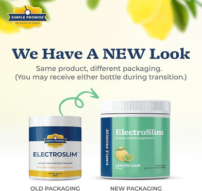 Simple Promise ElectroSlim - Sugar-Free Electrolyte Powder Hydration Support with Essential Electrolytes - No Sugar Formula for Daily Energy Balance - Lemon Lime Flavor