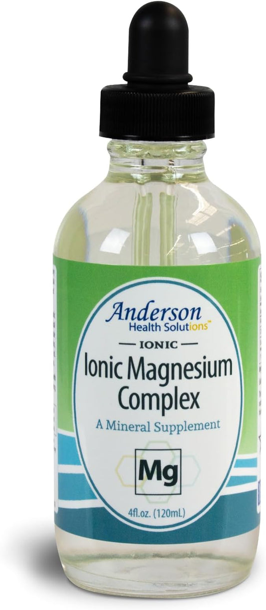 Anderson New Ionic Magnesium Complex, Liquid Magnesium Supplement, Trace Mineral Drops, 60 Servings (4 oz)