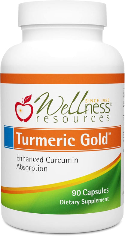 Turmeric Gold Caps with TurmiPure Turmeric Extract - 90 Servings - Highest Curcuminoid Bioavailability - Non-GMO, Vegan, Gluten-Free Turmeric Supplement …