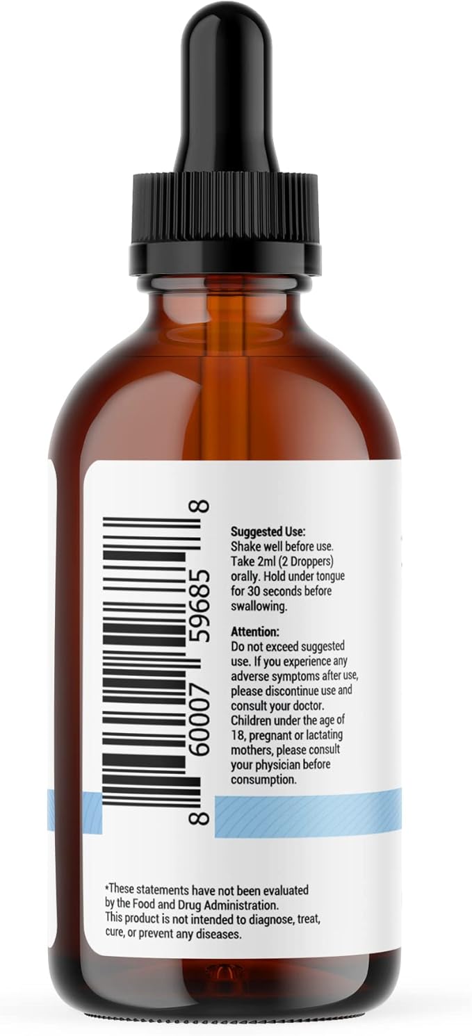 8-in-1 Mushroom Supplement Drops – Nootropics Brain Support Supplement Liquid Mushroom Complex with Lions Mane, Turkey Tail, Reishi & Shiitake Mushrooms Extract for Energy & Immune Support 2 Oz