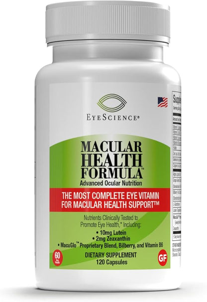 – Macular Health Formula – 120 Capsules – Complete Nutritional Supplement for Eye Health - Contains Lutein, Zeaxanthin, Vitamin C, D, E & B6-2-Pack