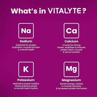 Vitalyte Electrolyte Powder Drink Mix, Isotonic Electrolyte Hydration Mix, Case Pack (6 Pack, Cranberry Frost)