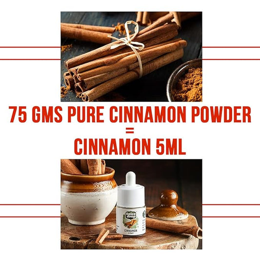 Spice Drop Cinnamon Cassia Extract – Baking, Cooking, Smoothie, Dessert, Coffee, Tea | Premium Quality Rich Aroma & Flavor | No Added Color or Preservative | Sri Lanka Origin | Vegan | 0.17 Oz