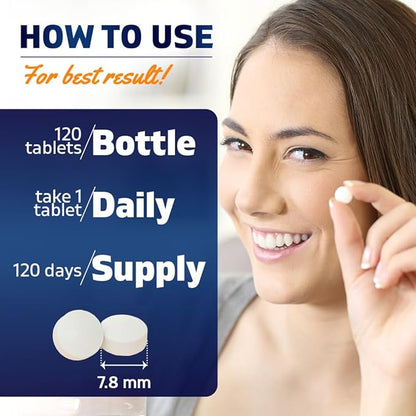 Vitamatic Acidophilus Probiotic - 10 Billion CFU - 5X Potency - Daily Probiotic Supplement, Supports Digestive Health - 120 Tablets