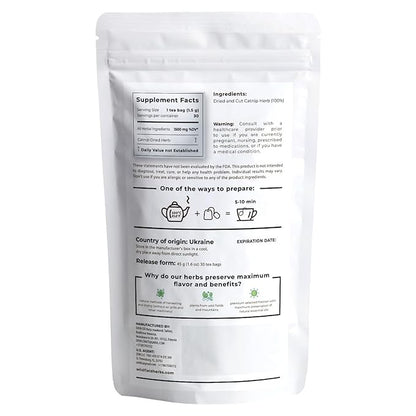 30 Bags Catnip Tea Catnip Herb Tea (Nepeta L.) - 30 Count 1.5g Bags Cat Nip Leaf Herb Hierba Gatera
