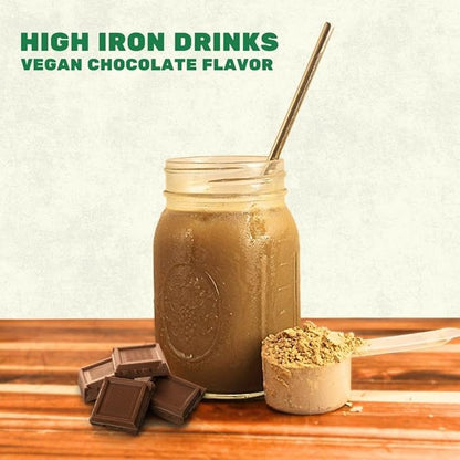 Smart Eats - Iron Powder | Highly Absorbed | Avoids Side Effects | Complete Nutrition: Protein, Vitamins, Fiber, Antioxidants | Makes Tasty Drinks & Shakes | Vegan | Chocolate Flavor | 30 Scoops