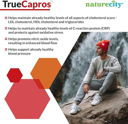 NatureCity True-Capros Amla Fruit Extract Supplement Polyphenol Antioxidant Power Supports Cardiovascular Heart Health (60 Veggie Capsules) Non-GMO Vegan Friendly and Soy Free