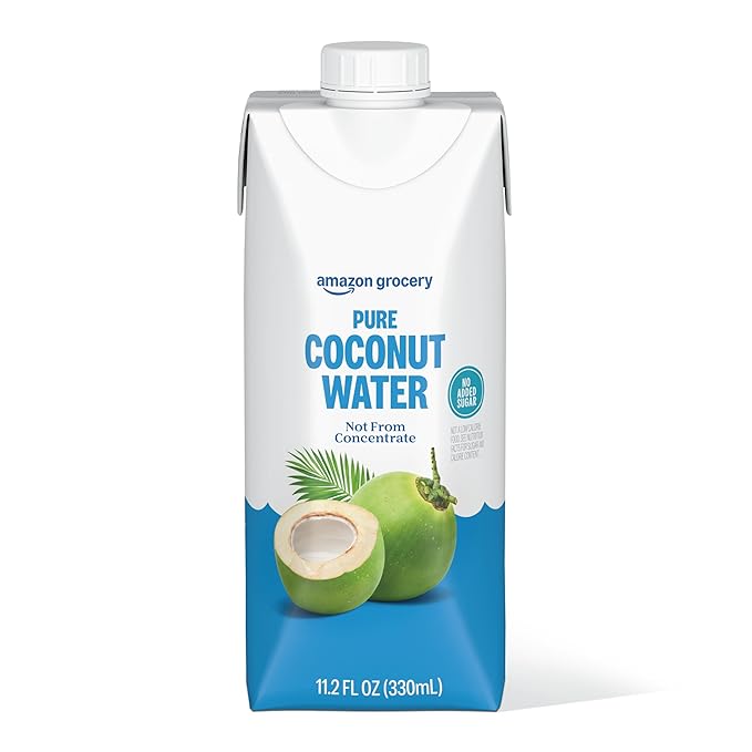 Amazon Grocery, Pure Coconut Water, 11.2 Fl Oz, 24 Ct (Previously Happy Belly, Packaging May Vary)