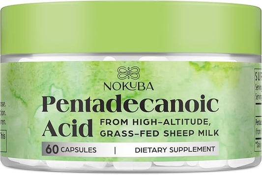 Pentadecanoic Acid | 300mg High-Altitude Sheep Milk Sourced | 60 Capsules