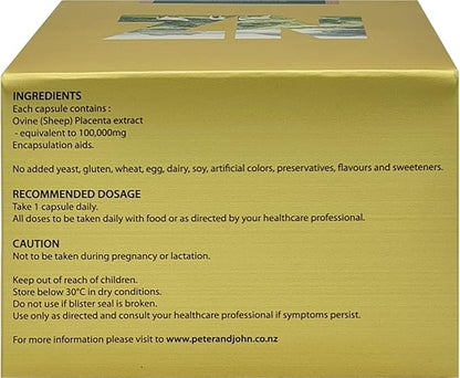 Peter and John 100 Percent Ovine Placenta 100000 100 Capsules (3)