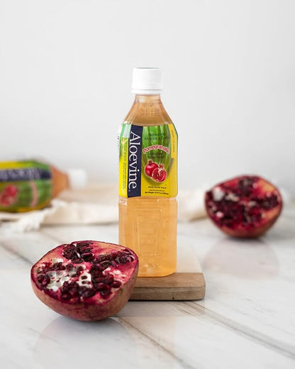 Aloevine Aloe Vera Drink Pomegranate healthy juice l 16.9 oz. 10 pack l smart fruit Korean drinks
