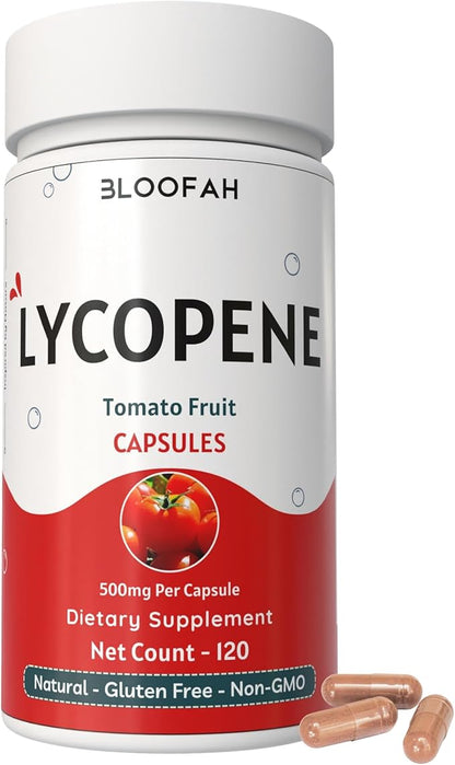 Tomato Powder Capsules 500mg (Lycopene) - 120 Count | Natural Carotenoid Supplement for Health and Wellness Support | Plant Based, Gluten Free & Non-GMO Formula