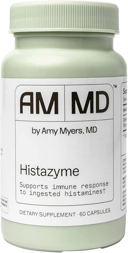 Amy Myers MD Histazyme - Diamine Oxidase Dao Enzyme Supplement Histamine Blocker to Support Healthy Digestion, Food Derived Histamine Intolerance (HI) - 60 Capsules - Bottle