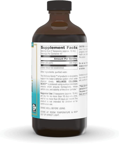 Source Naturals Wellness Colloidal Silver 30 ppm, Supports Physical Well Being* - 16 Fluid oz