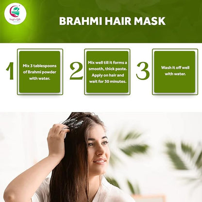 Yogi's Gift® | Brahmi Powder 8 Oz | Natural Hair Growth Booster & Volumizer | Scalp Nourishing Mask | Bacopa Monnieri powder