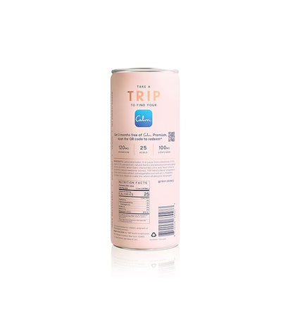 Trip Mindful Blend, Lightly Sparkling Adaptogen Seltzer, Mocktail w/ 120mg Magnesium Citrate with Ashwagandha, Lions Mane & L Theanine, No Added Sugar, Vegan, Peach Ginger, 12 Oz, 12Pk
