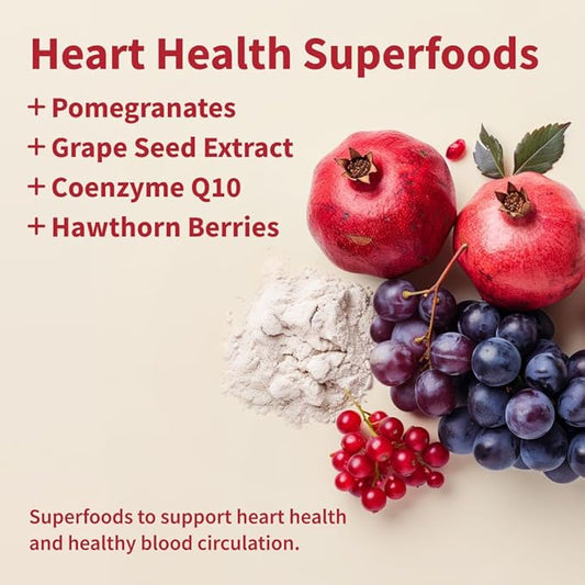 Snap Supplements Heart Health Gummies, Blood Circulation Supplements, CoQ10 Heart Health Supplements, Blood Flow Supplement, Sugar Free, 60 Gummies