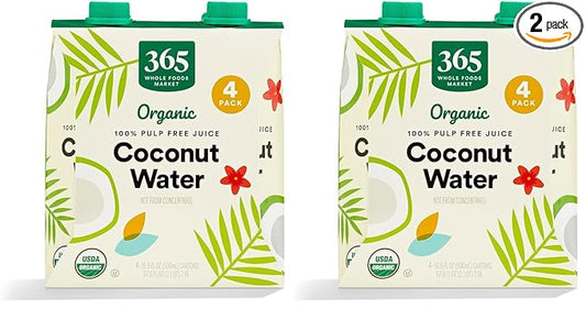 365 by Whole Foods Market, Organic Coconut Water 8 Pack, 67.6 Fl Oz