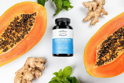 Thomas' all-natural Remedies Gut Health with Digestive Enzymes, Probiotics, Ginger, Papaya, and Turmeric for Digestion and Bloating Relieve