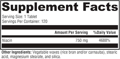 XYMOGEN NiaVasc Niacin 500mg - Sustained-Release Niacin for a Lesser Flushing Effect - Supports The Maintenance of Healthy Blood Lipids (120 Time-Release Tablets)