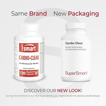 Supersmart - Cardio Clear (Garlic EDTA Supplement) - with Malic Acid, Calcium Disodium EDTA, Magnesium, Bromelain | Non-GMO & Gluten Free - 120 Vegetarian Capsules
