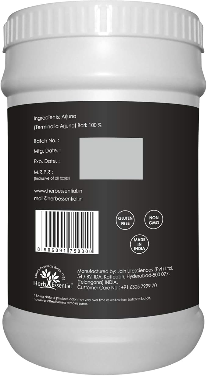 35.27 Ounce Arjuna Powder, Terminalia Arjuna Bark Supplement, Polvo de corteza de Arjuna, No Preservatives, Vegan and GMP Certified- 35.27 Ounce (Pack of 1)