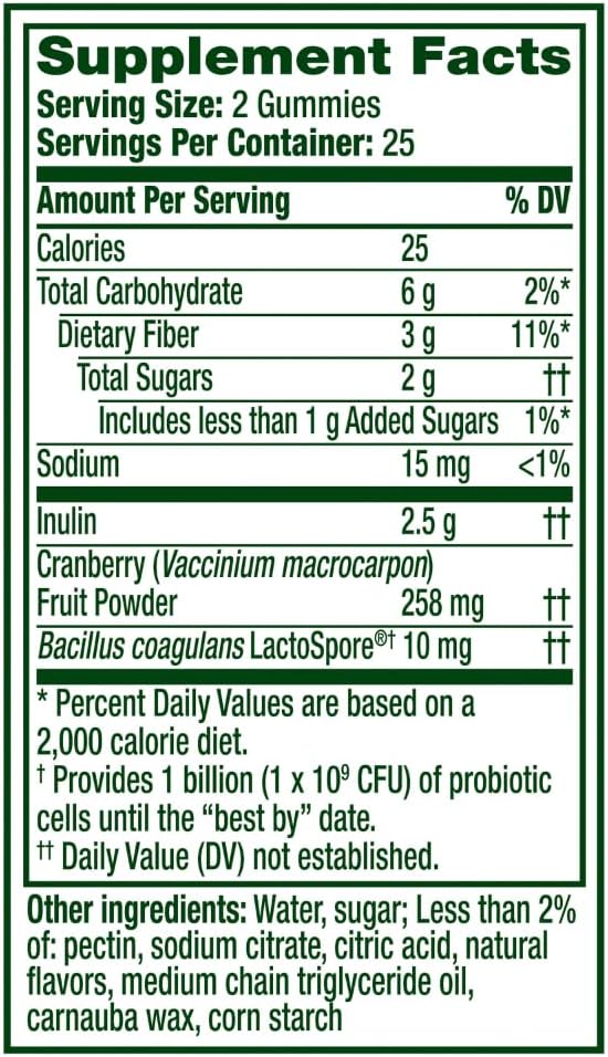 Align Women's Health, Prebiotic + Probiotic, with Cranberry for Feminine Health, Help Nourish & Add Good Bacteria for Digestive Health, 50 Gummies