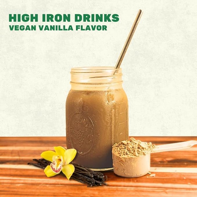 Smart Eats - Iron Powder | Highly Absorbed | Avoids Side Effects | Complete Nutrition: Protein, Vitamins, Fiber, Antioxidants | Makes Tasty Drinks & Shakes | Vegan | Vanilla Flavor | 30 Scoops
