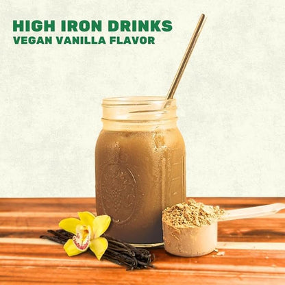 Smart Eats - Iron Powder | Highly Absorbed | Avoids Side Effects | Complete Nutrition: Protein, Vitamins, Fiber, Antioxidants | Makes Tasty Drinks & Shakes | Vegan | Vanilla Flavor | 30 Scoops