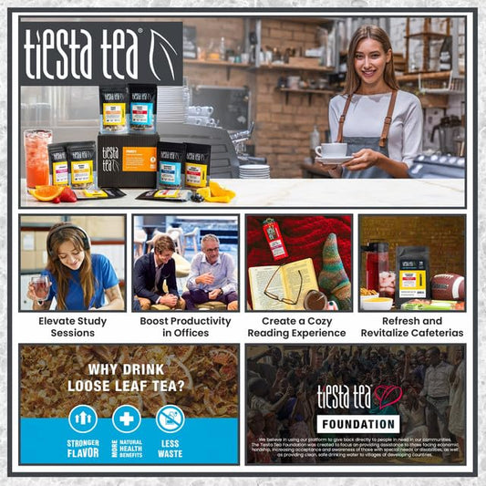 Tiesta Tea - Black Sampler Dry Flight Set, Loose Leaf, High Caffeine, Makes Hot & Iced, Assorted Tea Sets with Herbal, Chai, Fruit Black Teas & More, 7 Resealable Sample Pouches