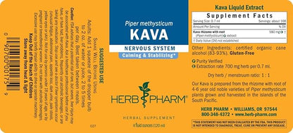 Organic Kava Root Liquid Extract for Stress Support & Relaxation: Vegan Kava Extract, Non-GMO Kava Kava Tincture for Calm & Relaxed Mood, Gluten-Free, 4 Oz | Up to 3 Months Supply