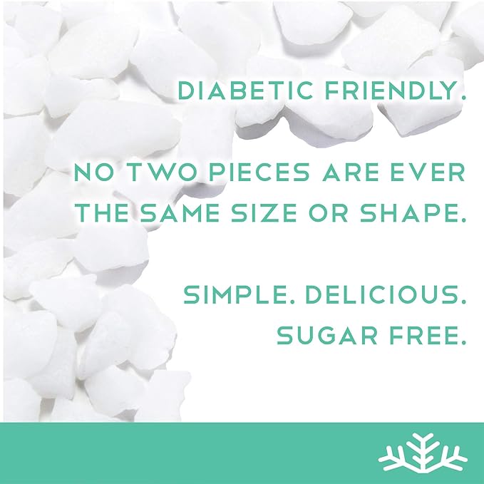 Wintergreen Xylitol Candy Chips - SNØ 1LB Bag - Handcrafted w/ONLY 2 Ingredients | Diabetic-friendly, Non-GMO, Vegan, Keto, GF & Kosher | Purest sugar-free candy in the world!