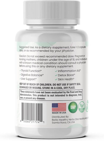 Wildcrafted Sea Moss Capsules | 2280mg Advanced Ocean Greens Complex Irish Sea Moss Superblend | US-Made, Vegan, Non-GMO, Easy-Swallow (3-Pack)