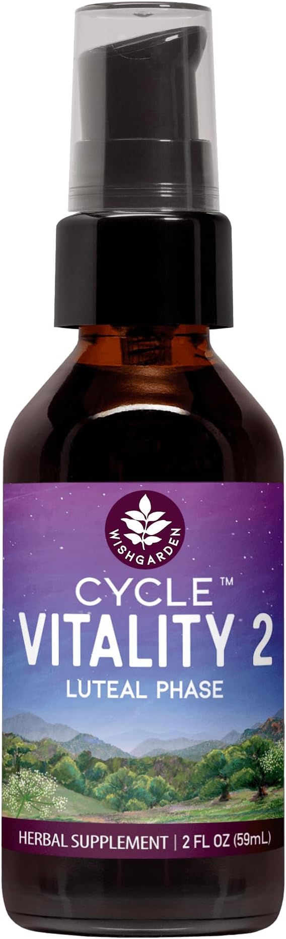 WishGarden Herbs Cycle Vitality 2 Luteal Phase - Plant-Based Progesterone Supplement with Wild Yam & Vitex Chasteberry Supports Healthy Menstrual Cycles, Fertility & Healthy Progesterone Levels, 2oz