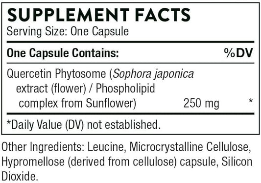 THORNE - Quercetin Phytosome - Exclusive Phytosome Complex for Immune Health, Respiratory Support, and Seasonal Allergy Relief* - 60 Capsules