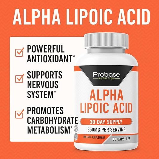 Alpha Lipoic Acid (ALA) 60 Capsules 30-Day Supply