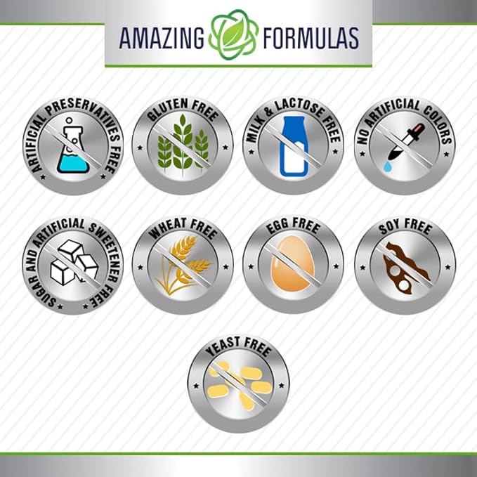 Amazing Formulas Hawthorn Berries Supplement | 565 Mg Per Serving | 120 Capsules | Non-GMO | Gluten Free | Made in USA