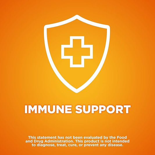 Amazon Basic Care Immune Support Citrus Chew Tablets, 32 Count (Pack of 2)