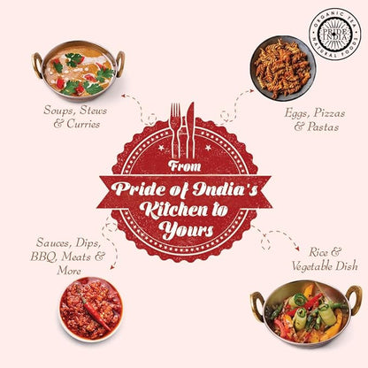 Pride of India | Red Chili Ground 2.1 oz (59 gm) Small Dual Sifter Jar | Traditional Indian Spice | Ideal for Gourmet & Savory Dishes Dishes | Non-Bioengineered, Gluten Free | Easy to Use
