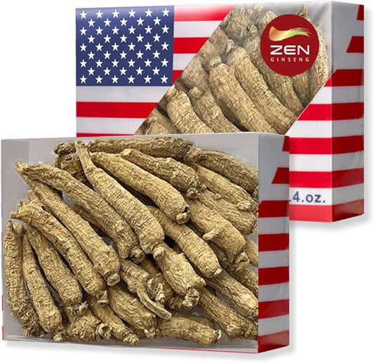 2 Boxes of Hand Selected American Ginseng Root-Small Tail (4oz/Box) 西洋参/花旗参 Panax Ginseng. Boosts Body Immunity, Energy & Stamina for Man & Women (8 Oz.)