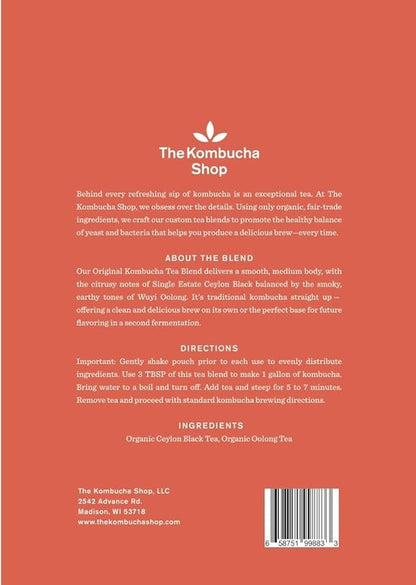 The Kombucha Shop - Original - Organic Black & Oolong Loose Leaf Tea Blend - Makes 10 Gallons of Kombucha Tea