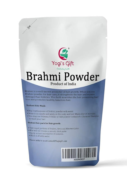 Yogi's Gift® | Brahmi Powder 8 Oz | Natural Hair Growth Booster & Volumizer | Scalp Nourishing Mask | Bacopa Monnieri powder