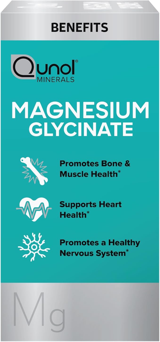 Qunol Magnesium Glycinate 300mg, 100% Glycinate Chelated Magnesium Supplement, 150ct Tablets