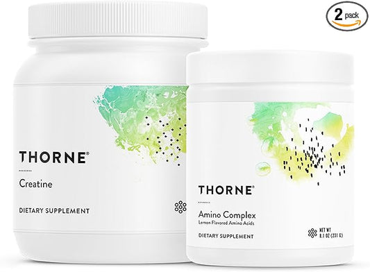 THORNE - Performance Essentials Bundle: Creatine & Amino Power Pack - Muscular Support, Energy Boost, and Cognitive Function - NSF Certified - 30 to 90 Servings