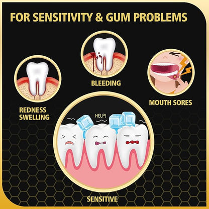 2PCS Bee Wasp Venom Toothpaste for Bleeding Gums,Gingivitis Treatment Repair,Sensitive Teeth,Mouth Sores,Plaque -150 MIN Breath Fresheners - 3.7 OZ(2 Pack)
